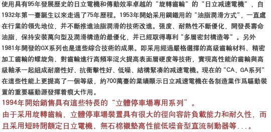 立減速馬達、75年不斷改進的歷程